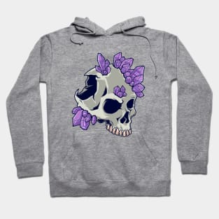 Skull with crystals - Aestethic Goblincore Hoodie